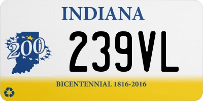 IN license plate 239VL