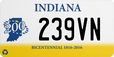 IN license plate 239VN