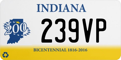 IN license plate 239VP