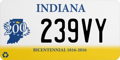 IN license plate 239VY
