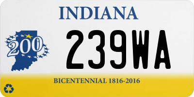 IN license plate 239WA