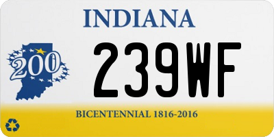 IN license plate 239WF