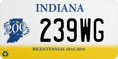 IN license plate 239WG