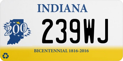 IN license plate 239WJ