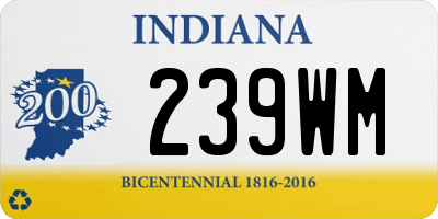 IN license plate 239WM