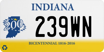 IN license plate 239WN