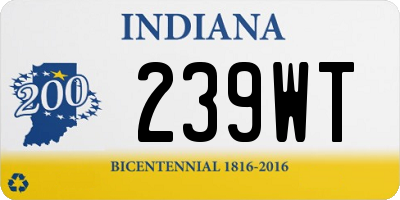 IN license plate 239WT