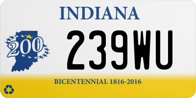 IN license plate 239WU