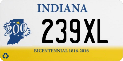 IN license plate 239XL