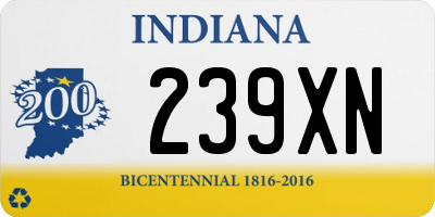 IN license plate 239XN