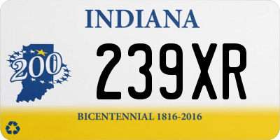 IN license plate 239XR