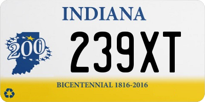 IN license plate 239XT