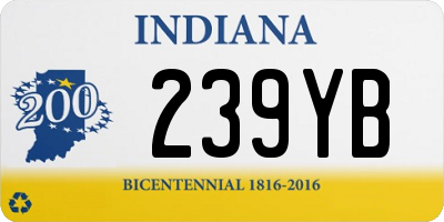 IN license plate 239YB