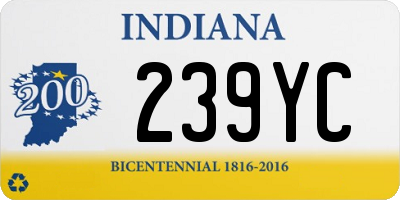 IN license plate 239YC