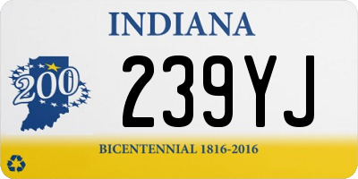 IN license plate 239YJ