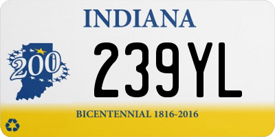 IN license plate 239YL