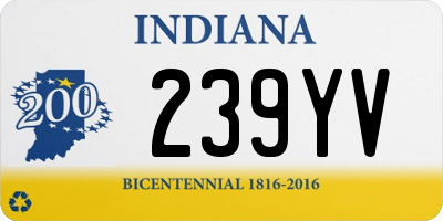 IN license plate 239YV