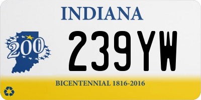 IN license plate 239YW