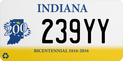 IN license plate 239YY