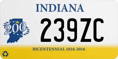 IN license plate 239ZC