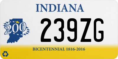 IN license plate 239ZG