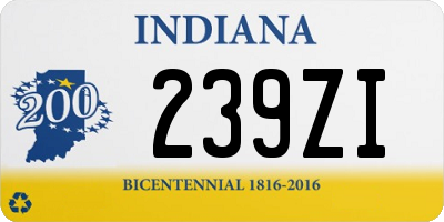 IN license plate 239ZI