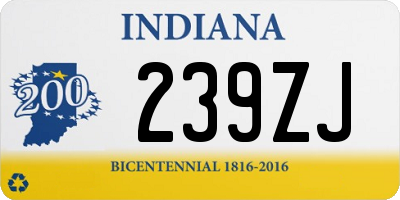 IN license plate 239ZJ