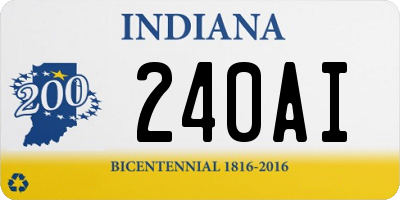 IN license plate 240AI