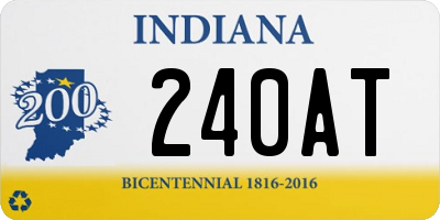 IN license plate 240AT