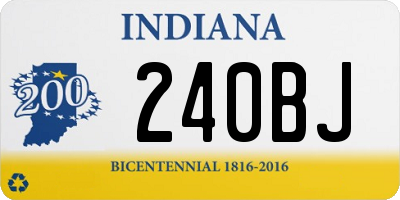 IN license plate 240BJ