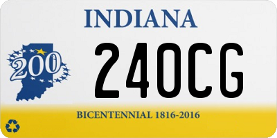 IN license plate 240CG