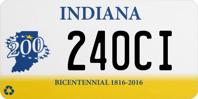 IN license plate 240CI