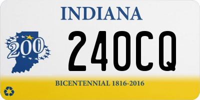 IN license plate 240CQ