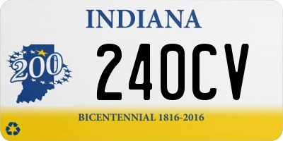 IN license plate 240CV