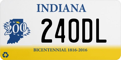 IN license plate 240DL