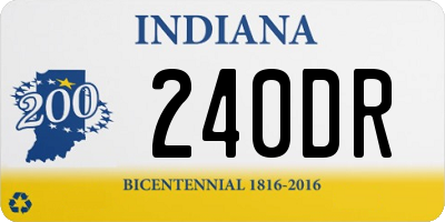 IN license plate 240DR