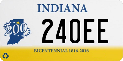 IN license plate 240EE