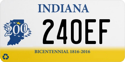 IN license plate 240EF