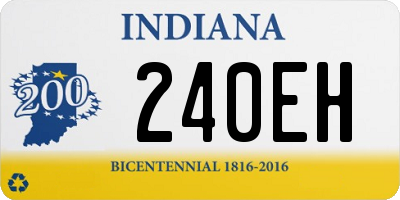 IN license plate 240EH