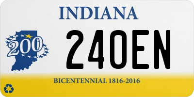 IN license plate 240EN