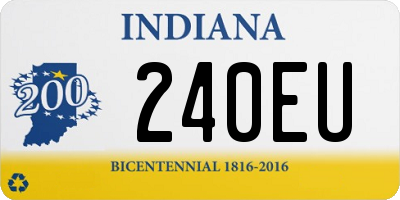 IN license plate 240EU