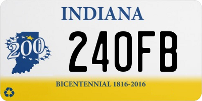 IN license plate 240FB