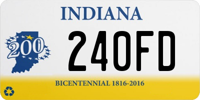 IN license plate 240FD