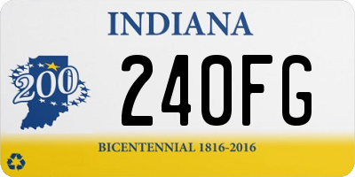 IN license plate 240FG