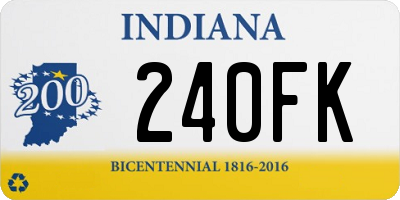 IN license plate 240FK