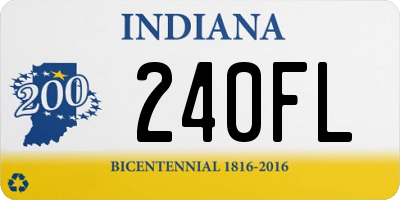 IN license plate 240FL