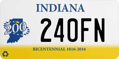 IN license plate 240FN