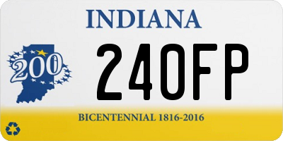 IN license plate 240FP