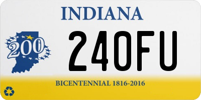 IN license plate 240FU