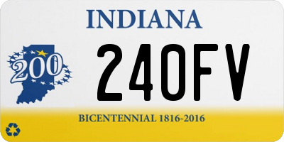 IN license plate 240FV